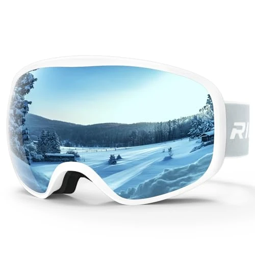 RIOROO Ski Goggles Snowboard Goggles for Men Women Adults Youth,Over Glasses OTG/100% UV Protection/Anti-fog/Wide Vision
