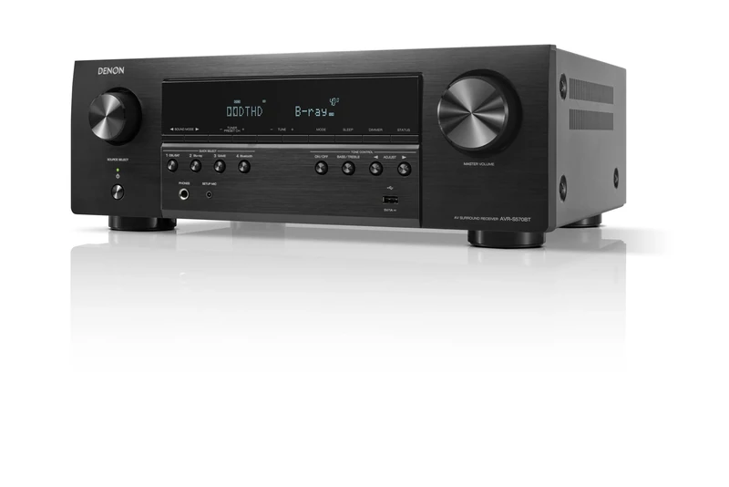 Denon AVR-S570BT 5.2 Receiver - 8K HDMI, Bluetooth, 70W Power