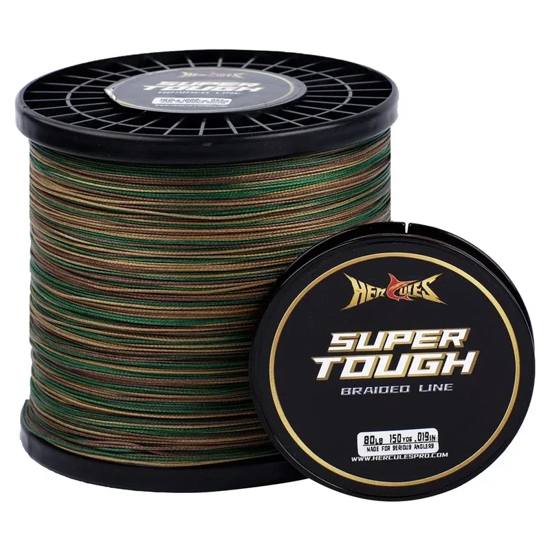 HERCULES Super Tough Braided Fishing Line 130 pounds Test Camouflage 130LB (1000 Yards) - 8 Strands