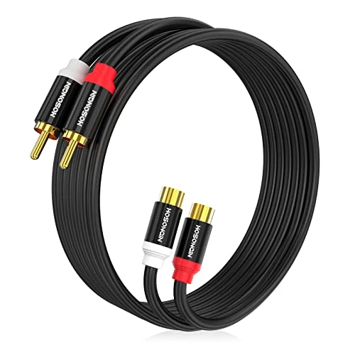 HOSONGIN RCA Extension Cable Male to Female 10ft