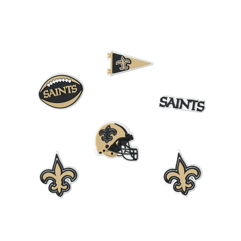 FOCO New Orleans Saints NFL 6 Pack Team Shoe Charms