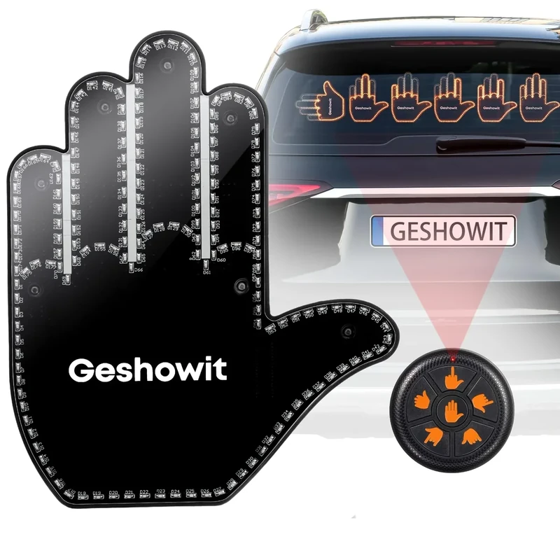 Bicboz Car Finger Light - 6 Gesture Remote LED Hand Sign - Image 1