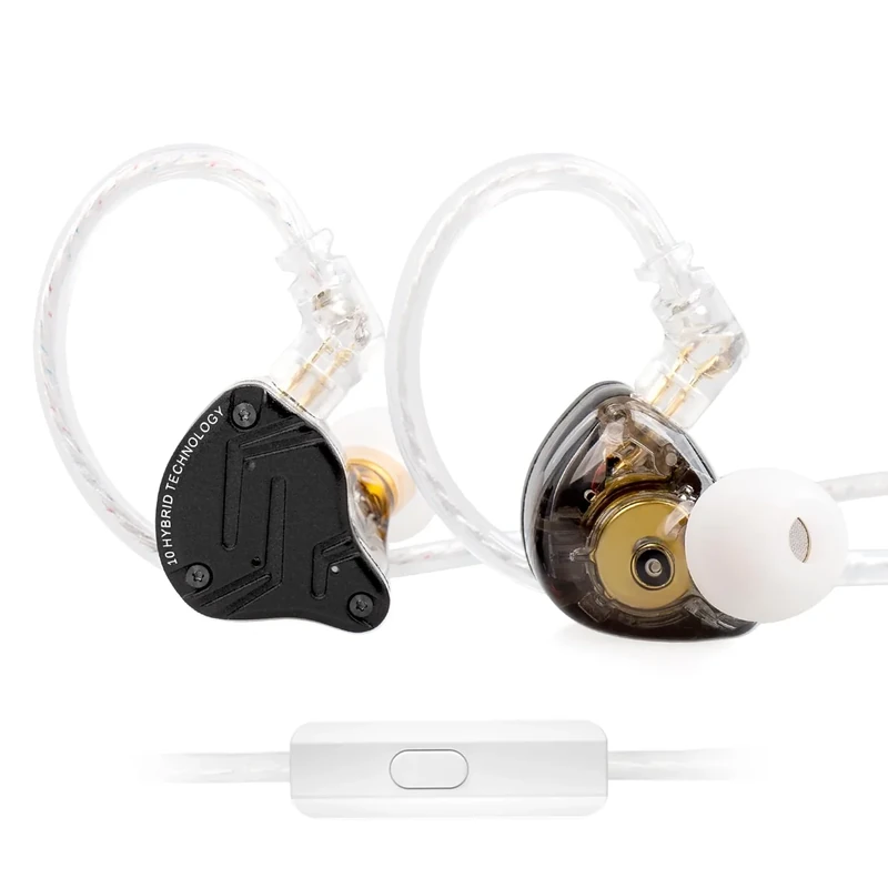 Kinboofi KZ ZS10 Pro X Earbuds - 4BA+1DD In-Ear Monitor with Mic