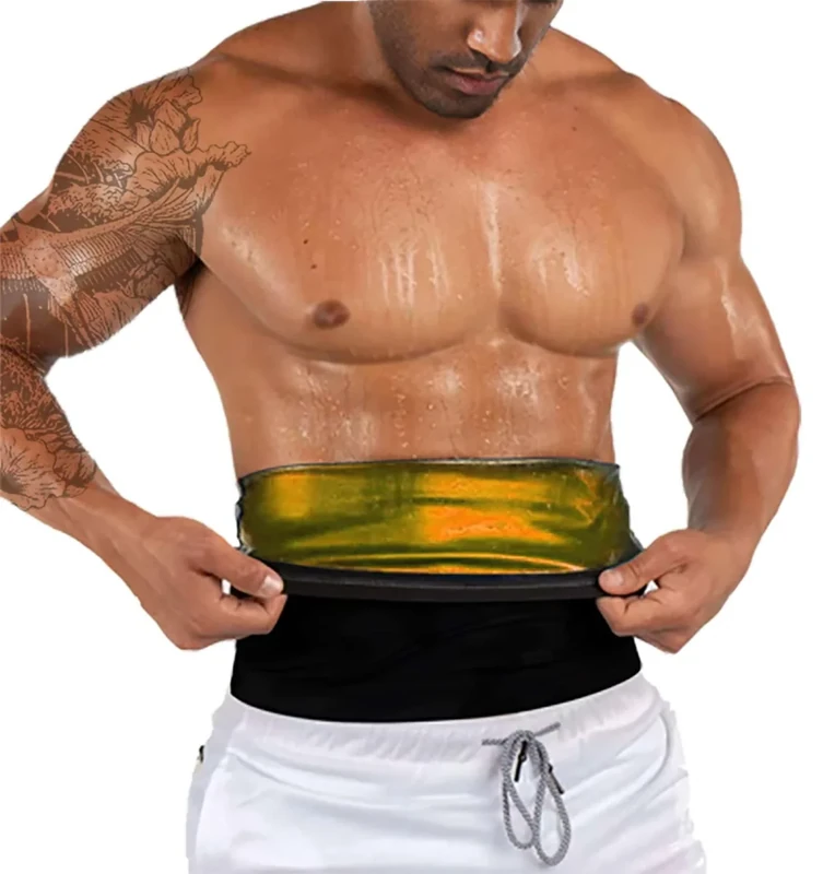 BODYSUNER Sauna Sweat Vest Workout Tank Top Waist Trainer for Men Compression Workout Enhancing Vest With Zipper Blue,2XL/3XL