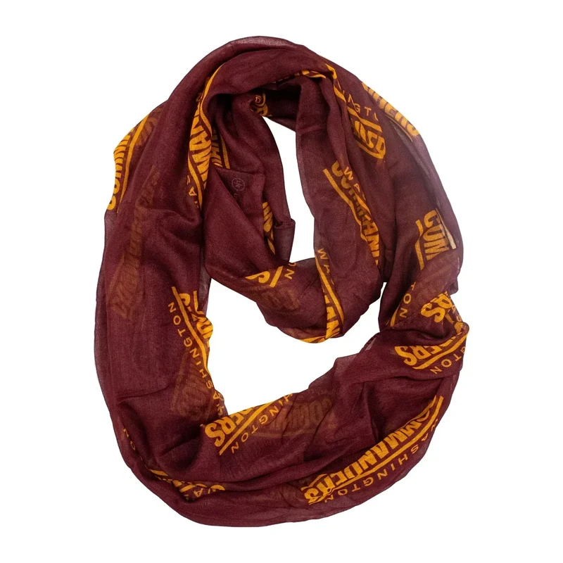 Littlearth NFL Washington Commanders Sheer Infinity Scarf, Team Color, 70” x 25”