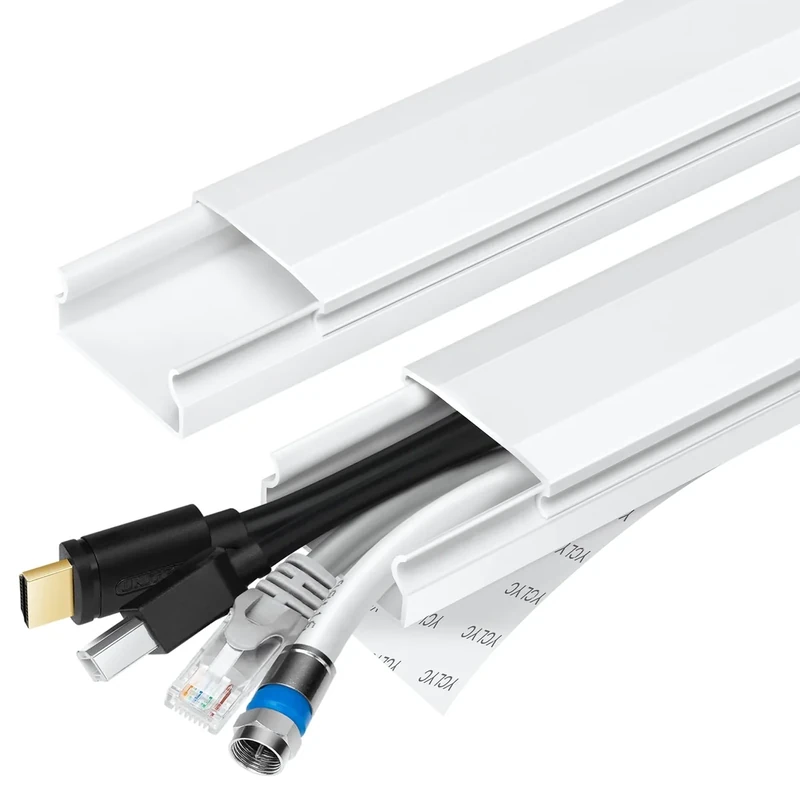 YCLYC TV Cable Hider 62.8in Cord Concealer - 4 Pack Wall Raceway