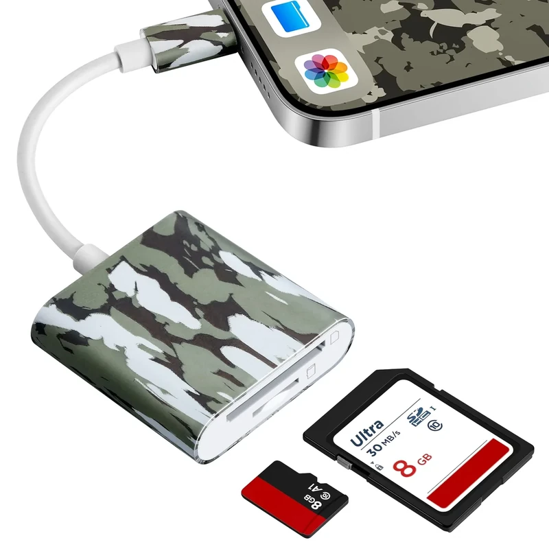 Trail Camera Viewer, Game Camera SD Card Reader for Hunters to View Images and Videos for iPhone 6S, SE, 7, 8, X, 11, 12, 13, 14 Series - Image 1