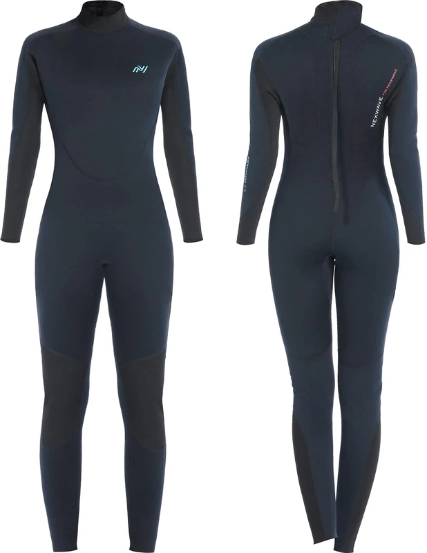 Dark Lightning Full Body Wetsuit Women, 3/2mm Wet Suit Womens Diving Surfing Snorkeling Kayaking Water Sports (XL1, Women - NW - Black-3/2mm)