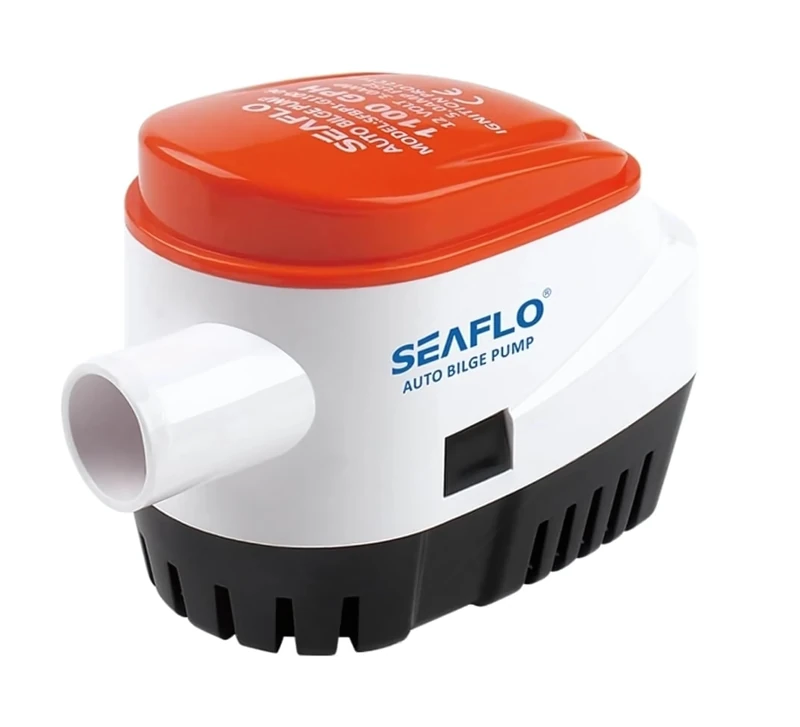 SEAFLO 06 Series Automatic Submersible Bilge Pump - 1100 GPH, 12V, 1-1/8"" Outlet, 4-Year Warranty! Built-In Float Switch, Snap-Off Strainer, Compact for Marine Boat Yacht, CE & Rohs Certified