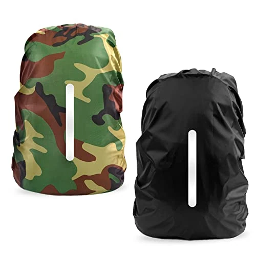 LAMA 2 Pack Waterproof Rain Cover for Backpack, Reflective Rucksack Rain Cover for Anti-dust/Anti-Theft/Bicycling/Hiking/Camping/Traveling/Outdoor Activities