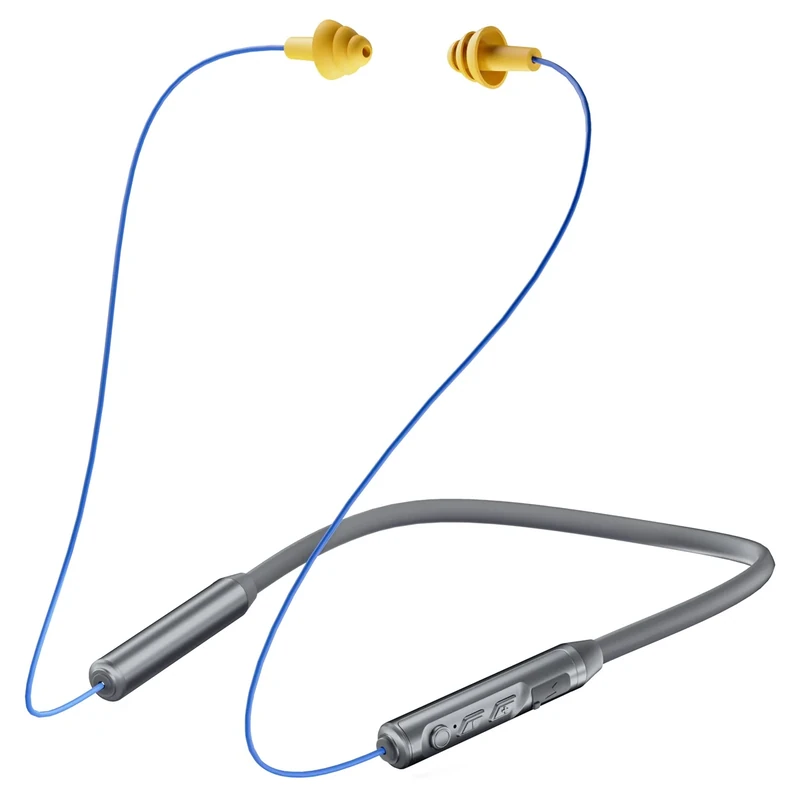 MIPEACE Neckband Earplugs - 29dB Noise Reduction, IPX5, 19h Battery