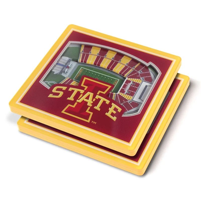 YouTheFan NCAA Iowa State Cyclones 3D StadiumView Coasters - Jack Trice Stadium