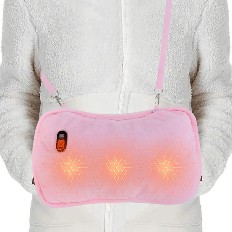 Hand Warmers Rechargeable, 10000mAh Electric Heated Gloves Power Bank Portable Graphene Handwarmers Pouch with 3 Levels & Double-Sided Heating for Hunting Camping Golf Xmas Gifts for Women Men Kids