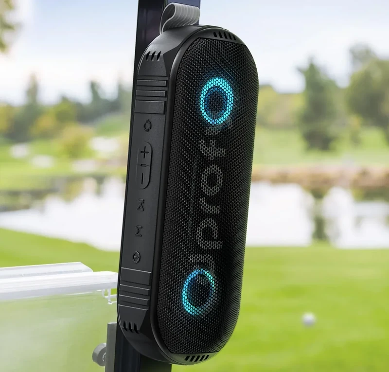 Dprofy Play 2 Rounds Bluetooth Golf Speaker - Waterproof, Bass, Light