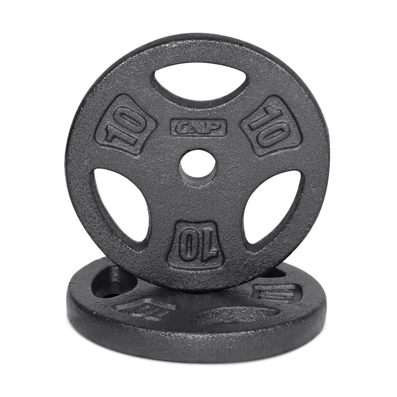 CAP Barbell Standard 1-Inch Grip Weight Plates 10 lbs BLACK, Pack (x2)