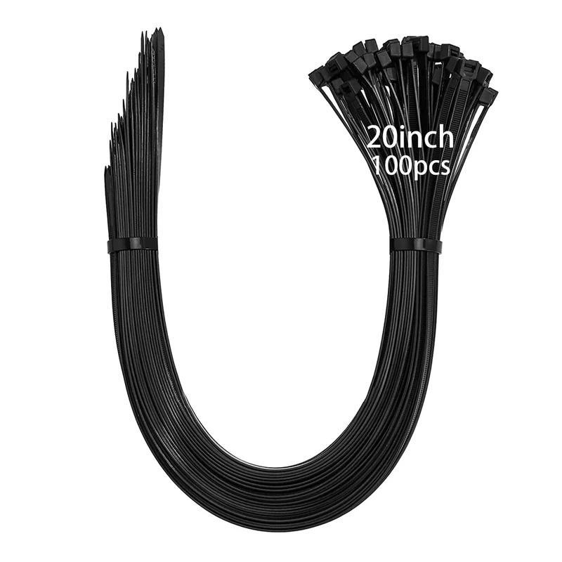 BAIYIDA 20" Zip Ties - 100 Pack, 70lb Strength, 6.2" Max Bundle