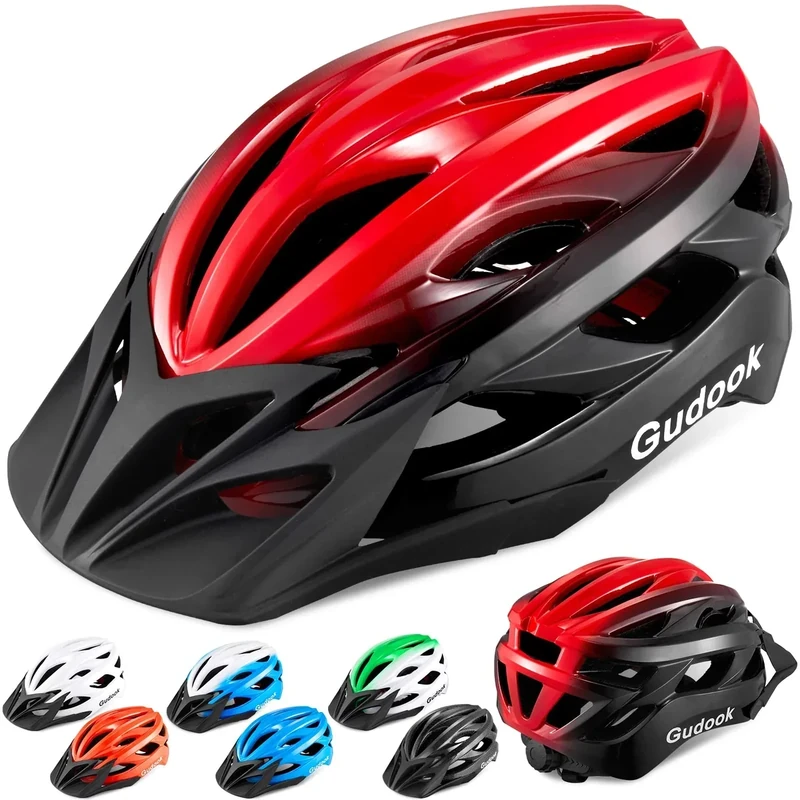 Gudook Bike Helmets for Men - Women Bicycle Helmet Adult - Certified Lightweight Comfort Adjustable Cycling Helmet with Detachable Visor for Mountain Road Biker