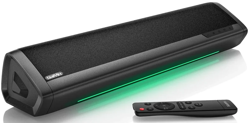 Saiyin Sound Bars for TV, with Bluetooth,Optical, AUX Inputs, 17-Inch Small Speakers with Visual Volume Adjustment & Wall Mountable