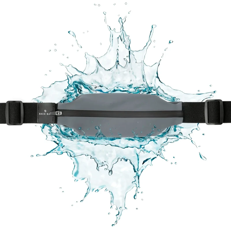 Back Bay Slim Running Belt for Women & Men [Fits ALL Phones], Runners Fanny Pack for Men, Money Belt, Running Gear Gift, Waist Bag Workout Gear, iPhone Runner's Phone Holder Waist Pack