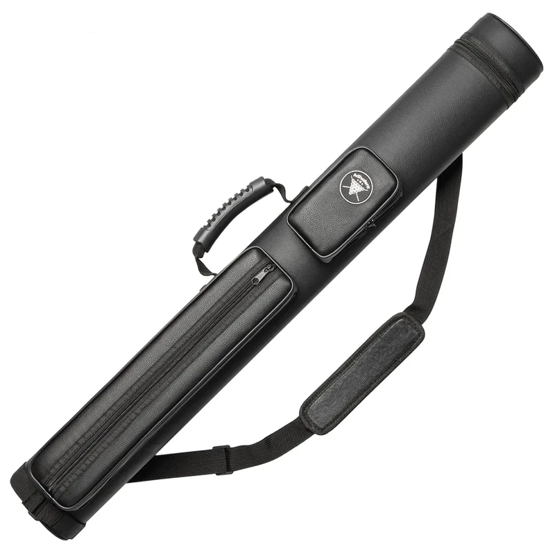Adhafera Pool Cue Case, 2 X 2 Hard Pool Stick Case, Made of Faux Leather Billiards Accessories