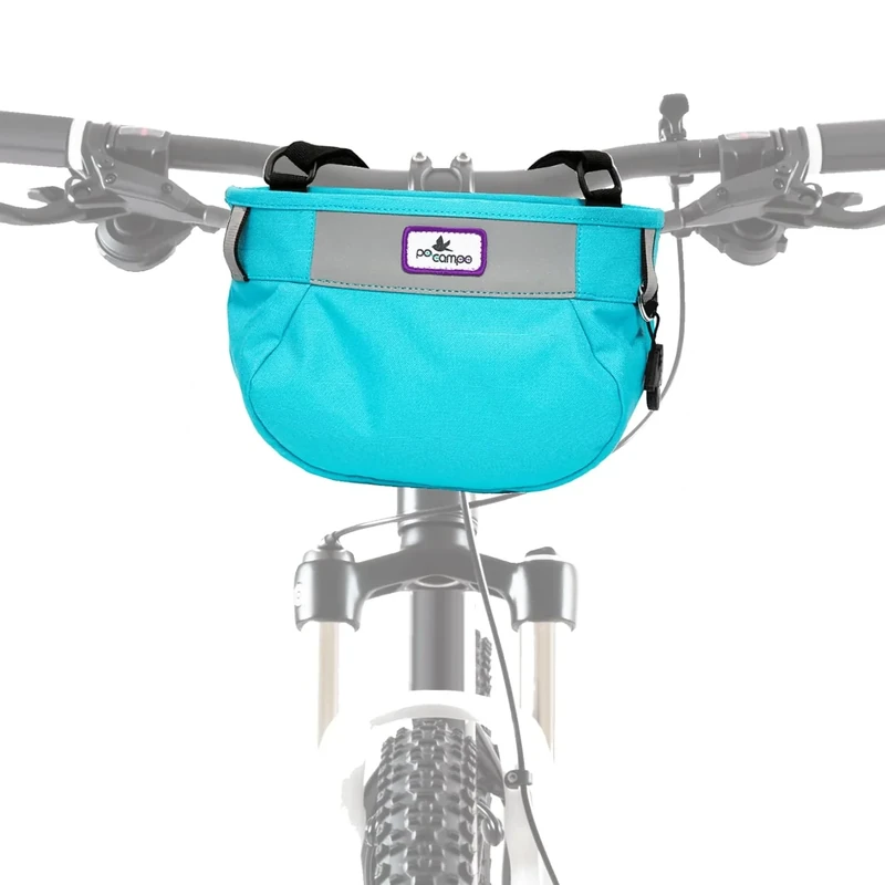 Po Campo Kids Bicycle Basket – Whoosh Bike Basket – Front Frame Handlebar Bag – Waterproof Fabric Bike Basket for Boys, Girls, Toddlers Bike or Scooter (Blast Blue)