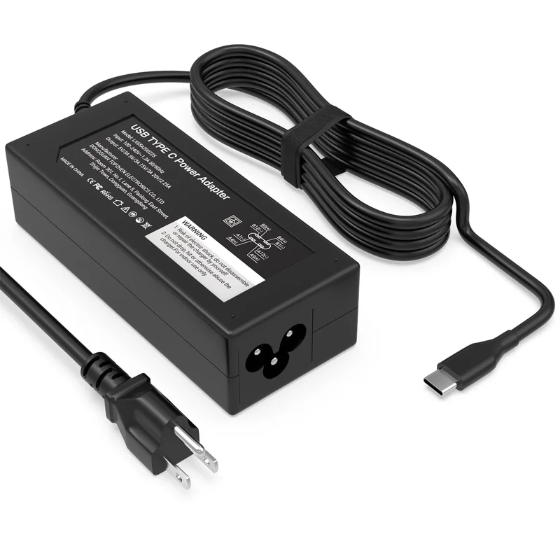 GKLSPL 45W USB-C Laptop Charger - Fast Charge, 6ft Cord, HP Chromebook