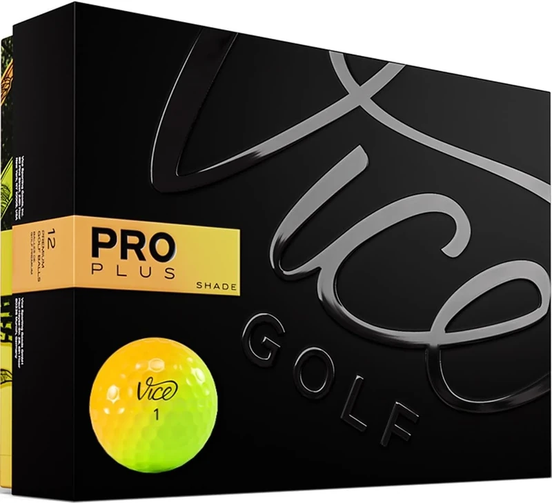 VICE Golf Limited Edition Pro Plus Golf Balls (Shade Yellow Orange)