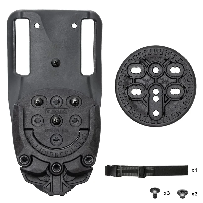 Tek-Mount - Quick Connect Mounting System for Holsters, Mag Pouches and Tactical Duty Gear (On Duty Drop and Offset with Mounting Hardware)
