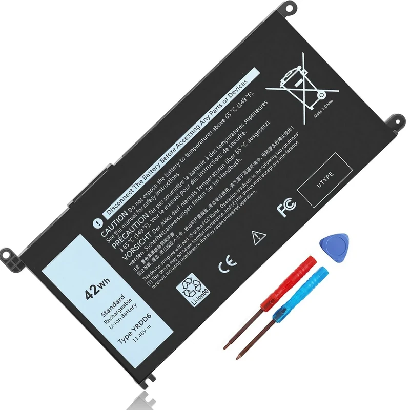 ZAYAUPVL 42Wh YRDD6 Battery - Fits Dell Inspiron 15/14/17 Laptops