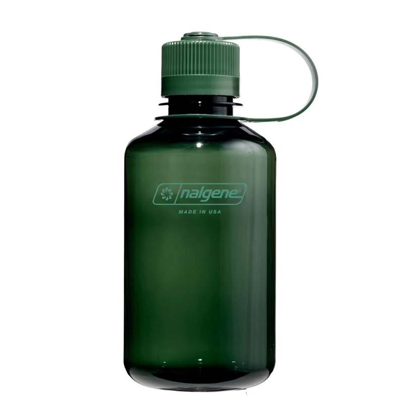 Nalgene Sustain Tritan BPA-Free Water Bottle Made with Material Derived from 50% Plastic Waste (Using ISCC Certified Mass Balance), 16 OZ, Narrow Mouth, Jade