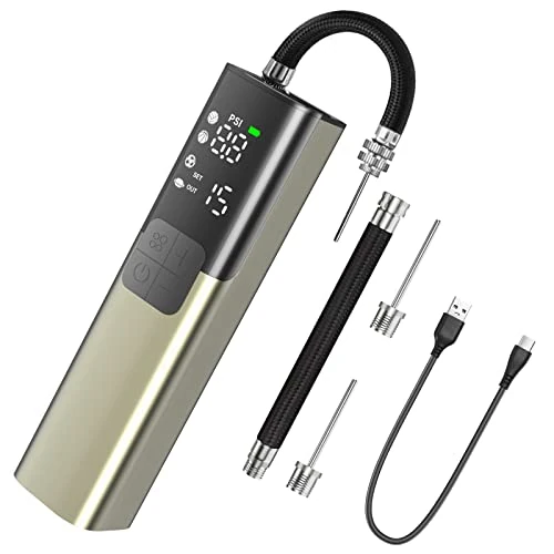 Pumteck MY01 Electric Ball Pump: Sports Ball Inflator with Inflation & Deflation Accurate Pressure Gauge and 4 Preset Modes for Basketball Soccer Football Volleyball Max 15 PSI