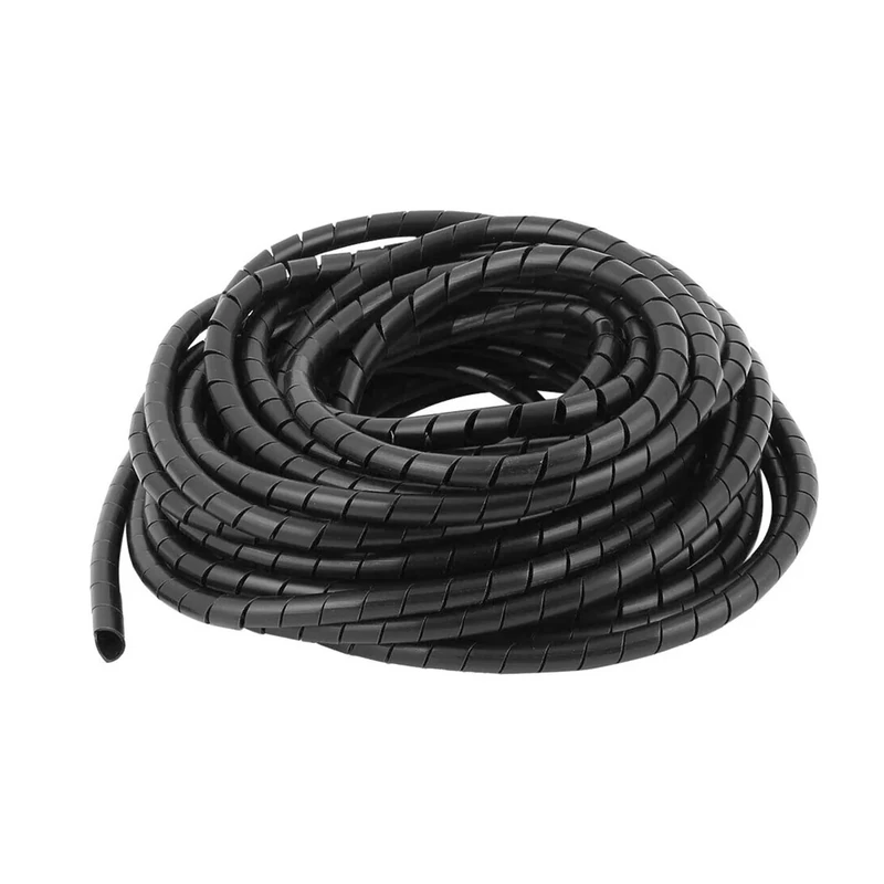ALLWIN 45ft 5/16" Spiral Cable Wrap - 33ft Black Sleeve for Cables