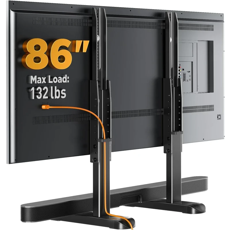 Perlegear TV Stand Legs for 37-86" TVs, 132 lbs, VESA 800x500