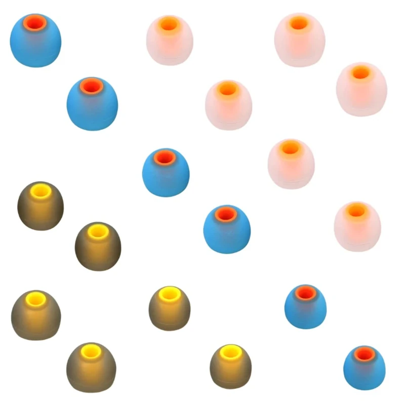 Earbuds Replacement Tips Silicone Earbud Tips Ear Bud Replacement Pieces Ear Gels Fit for Inner Hole from 3.8mm - 5.1mm Earphones 9 Pairs S/M/L