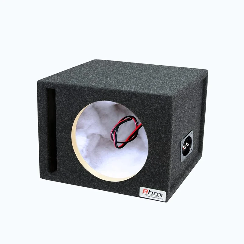 Atrend Bbox Car Pro Audio Speaker Enclosures 10” Single Vented Subwoofer/Speaker Enclosure High Grade MDF – Nickel Finish Speaker Terminals 18 Gauge Audio Cables - Improves Audio Quality, Sound & Bass