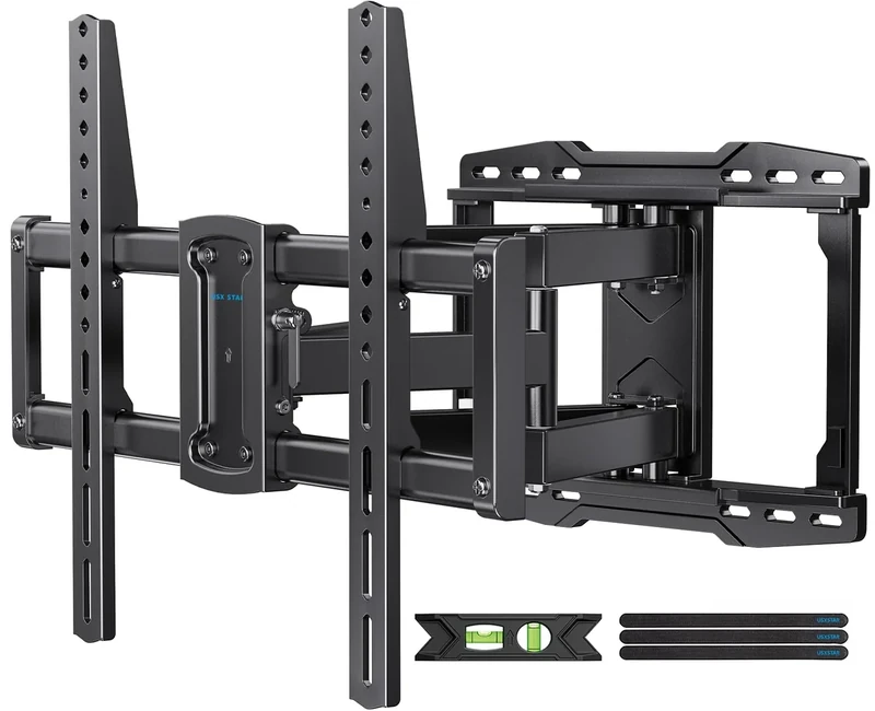 USX STAR UL Listed Full Motion TV Wall Mount - 37-86" TVs, 132lb, VESA 600x400
