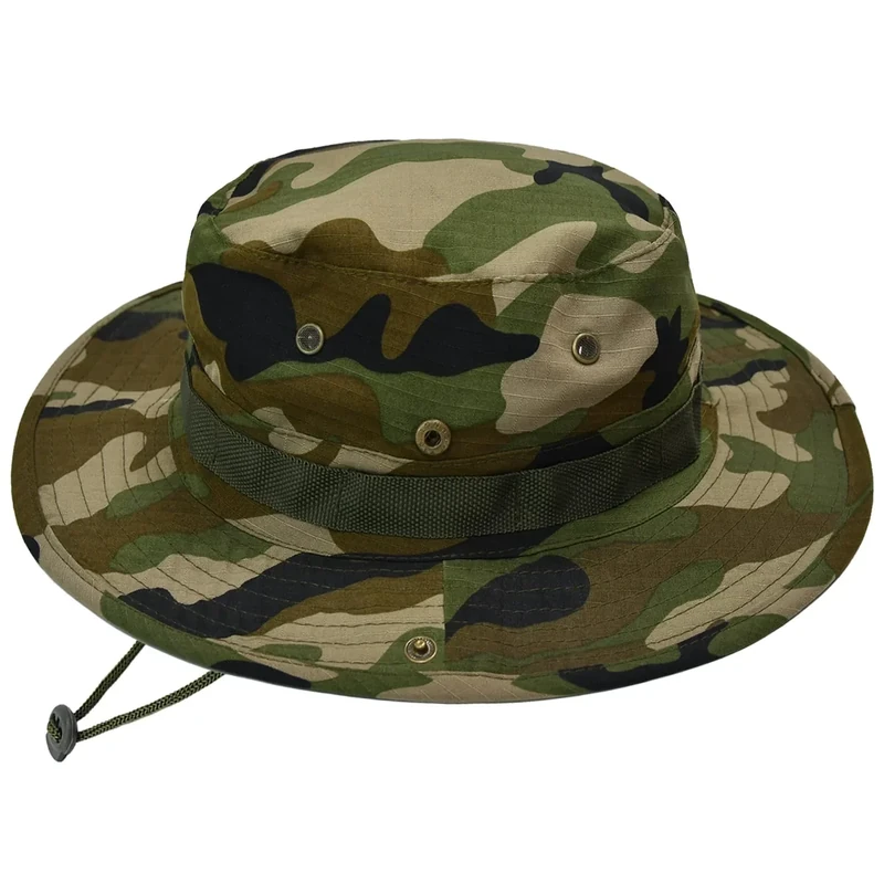 Sun Hats for Men Women Bucket Hat UPF 50+ Boonie Hat Foldable UV Protection Hiking Beach Fishing Summer Safari(1pack-Jungle Camo)