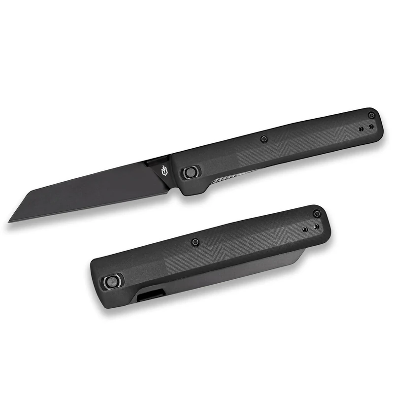 Gerber Gear Pledge Pocket Knife with Pocket Clip - 3.7" Full Panel Plain Edge Blade Folding Knife - EDC Gear and Equipment - Omni Gray