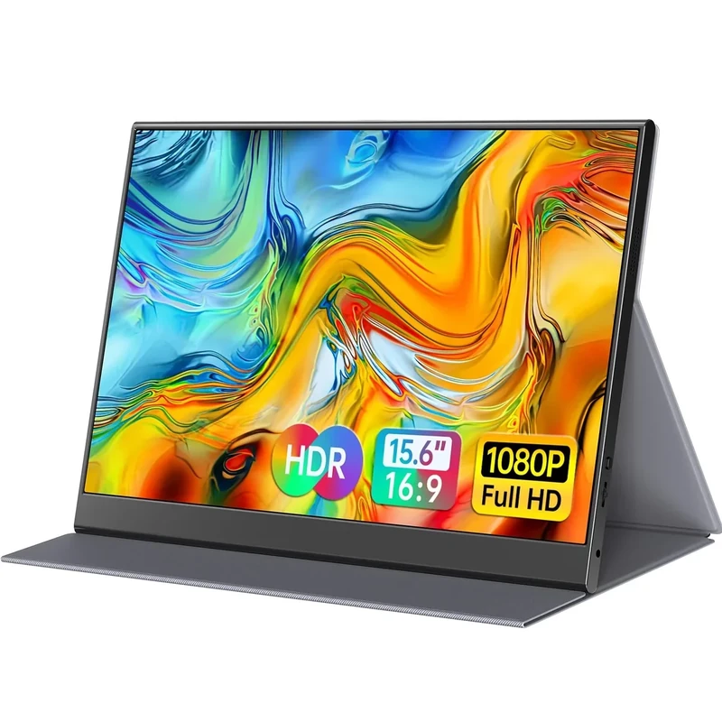 ForHelp 15.6" 1080P IPS Portable Monitor - USB-C & HDMI, Ultra-Thin
