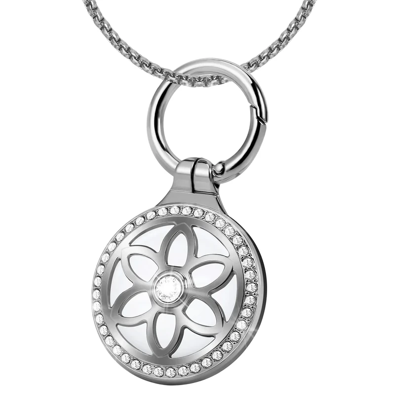 DEERLET for Airtag (1st & 2nd Gen) Necklace,Metal Badge Air Tag Necklace for kids,Adults,Women, 29in Adjustable Alloy Chain with Airtag Holder for Apple Air Tag