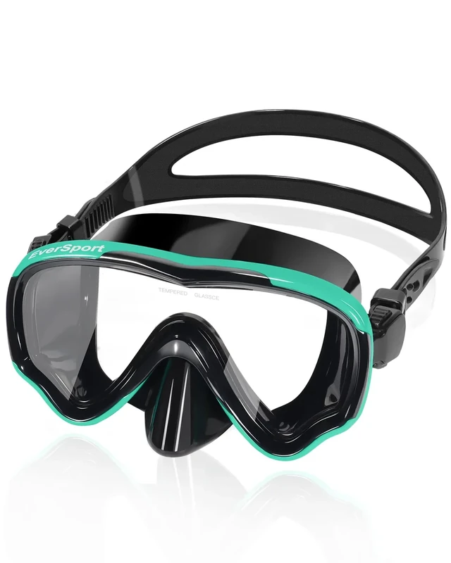 EverSport Swim Goggles Adult with Nose Cover for Women Men No Leak, Anti-Fog Clear Wide View Diving Mask Open Water Pool Swimming Goggles Silicone Shower Goggles Youth Snorkel Junior Nose Goggles