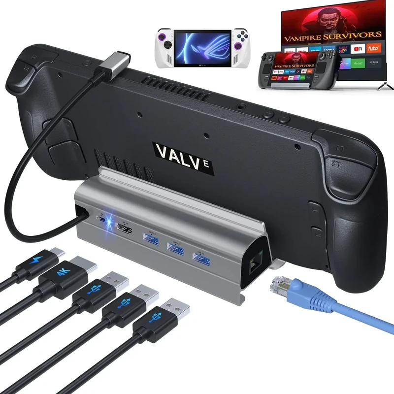 B3 Dock for Steam Deck ROG Ally - 4K HDMI, 1000Mbps Ethernet