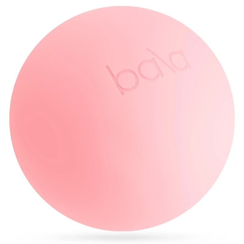 Bala Non-Weighted Exercise Ball (Blush) - 8" Yoga Ball for Barre, Stretching, Strength & Core Training - Small Pilates Ball Workout Accessory with Mini Pump for Home Gym & Fitness Routines