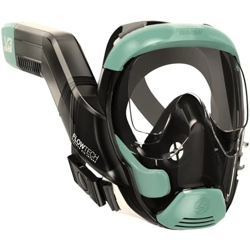 Seaview 180 V3 Full Face Snorkel Mask Adult- The V3 is The Perfect Snorkeling Gear for Adults- Snorkel Mask with 180 Panoramic Viewing and Up to 600% Easier Breathing- Patented Flowtech Air Intake