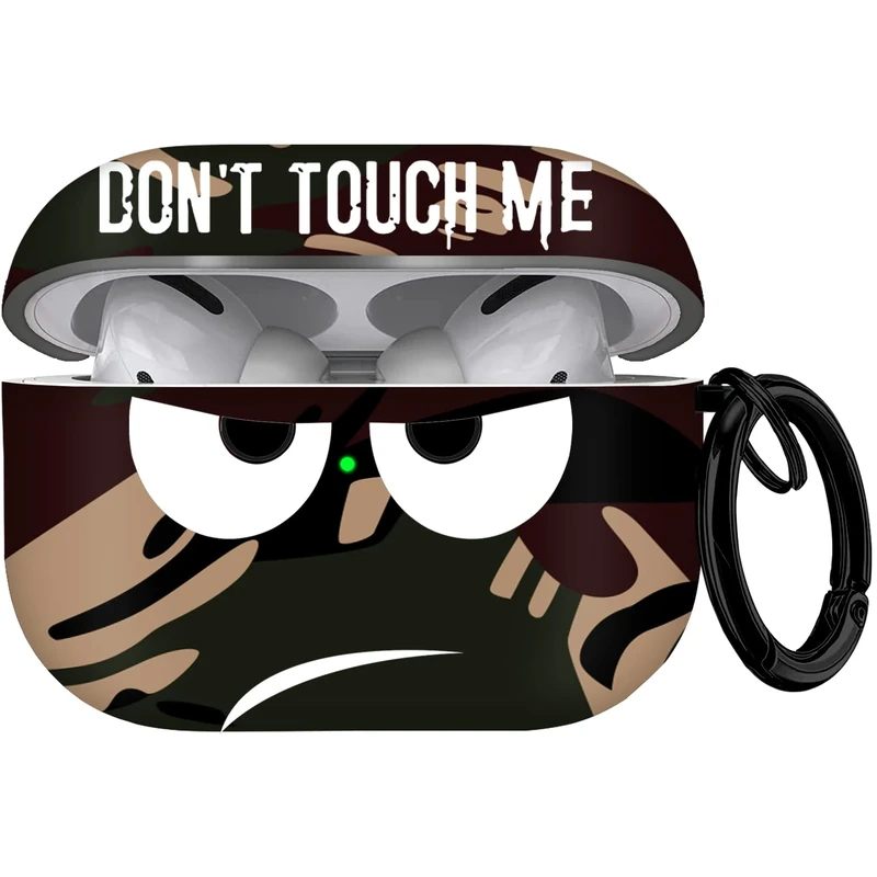 Youtec for Airpods Pro 2nd Generation Case 2022, Don't Touch Me for Airpods Pro 2 Cover with Keychain Soft Cute Shockproof Cover for Women Men Compatible Apple AirPod Pro 2,Brown