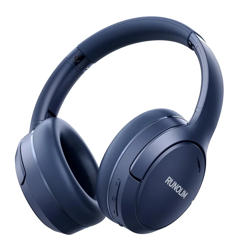 RUNOLIM ANC Over-Ear Headphones - 65H Bluetooth, Foldable, HiFi Audio