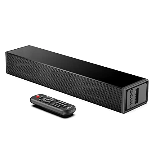 LARKSOUND Small Sound Bar - Bluetooth, HDMI ARC, Optical, USB - Black