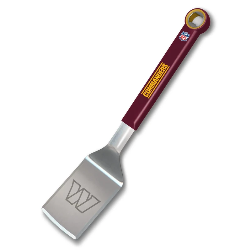 YouTheFan NFL Washington Commanders Stainless Steel BBQ Spatula with Bottle Opener, Medium, Team Colors