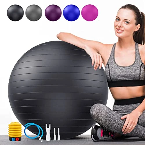 Soft Pilates Ball 9 Inch, Ideal Small Exercise Ball Between Knee Squeeze for Physical Therapy Yoga Core Medicine Abs Pt Bouncy, Mini Rubber Fitball Barre Workout Equipment for Women Men Kid Toddler