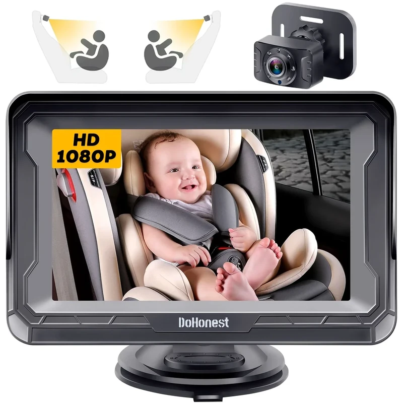 DoHonest Baby Car Camera HD 1080P - 150 degree Wide Angle Night Vision